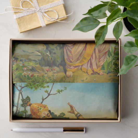 Radha Bilas von Raja Ravi Varma Seidenpapier (Geschenk)