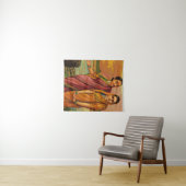 Radha, Göttin der Liebe von Raja Ravi Varma Wandteppich (Beispiel (Horizontal))