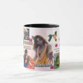 Radha Krishna Aesthetic Collage Mug – Soft Pastel  Tasse (Zentrum)