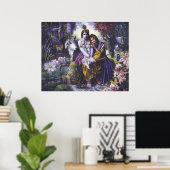 Radha Krishna All-Attraktive Couple Leinwand Poster (Heimbüro)