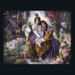 Radha Krishna All Attraktive Couple Poster Print<br><div class="desc">Dies ist eines der bekanntesten und geliebtesten Gemälde von Radha und Krishna in einem schönen Porträt von dem schönen transzendentalen Künstler Vishnudas gemalt. Passen Sie es an: Größe des Posters,  Rahmen,  Papierart,  Leinwand usw.</div>