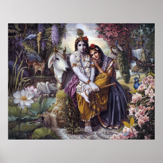 Radha Krishna All Attraktive Couple Poster Print (Vorne)