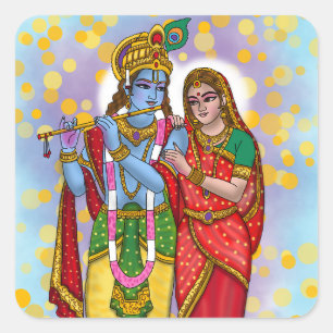 Radha Krishna Aufkleber