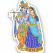 Radha Krishna Aufkleber (Vorderseite)