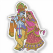 Radha Krishna Aufkleber (Vorderseite)