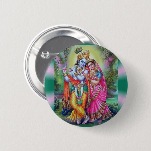 Radha Krishna Button (Vorne & Hinten)