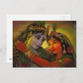RADHA KRISHNA CLASSIC-MALERIERUNG POSTKARTE (Vorne/Hinten)