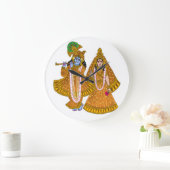 Radha Krishna Clock Große Wanduhr (Zuhause)