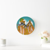 Radha Krishna Clock Runde Wanduhr (Zuhause)