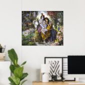 Radha & Krishna - Das göttliche, alles Attraktive  Poster (Heimbüro)