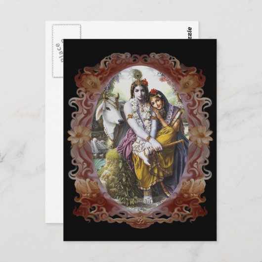 Radha Krishna Divine Couple Postcards Postkarte (Vorne/Hinten)