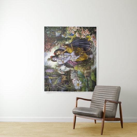 Radha Krishna Divine Couple Tapestry Wandteppich (Beispiel)