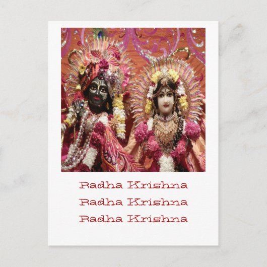 Radha KRISHNA für Liebe, Frieden und Wohlstand Postkarte (Vorderseite)