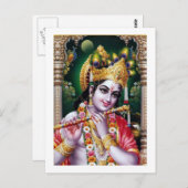 Radha KRISHNA für Liebe, Frieden und Wohlstand Postkarte (Vorne/Hinten)