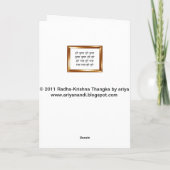 Radha-Krishna Gruß-Karte A Karte (Rückseite)