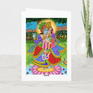 Radha Krishna Grußkarte Karte