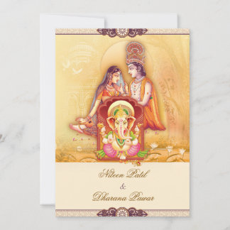 Radha Krishna Hindu-Hochzeitseinladung Einladung
