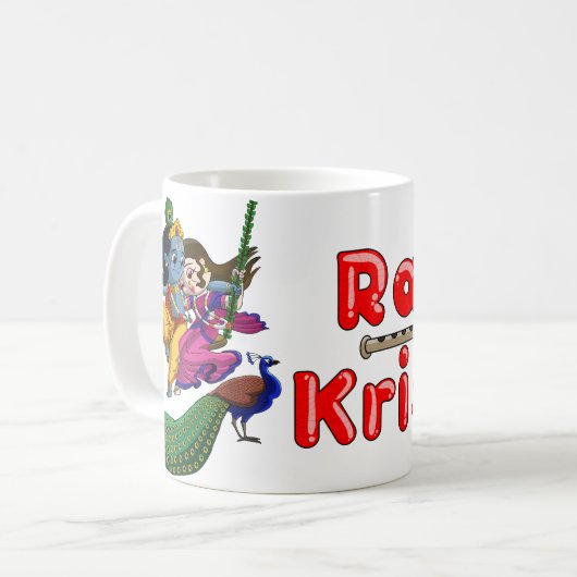 Radha Krishna Kaffeetasse (Vorderseite Links)