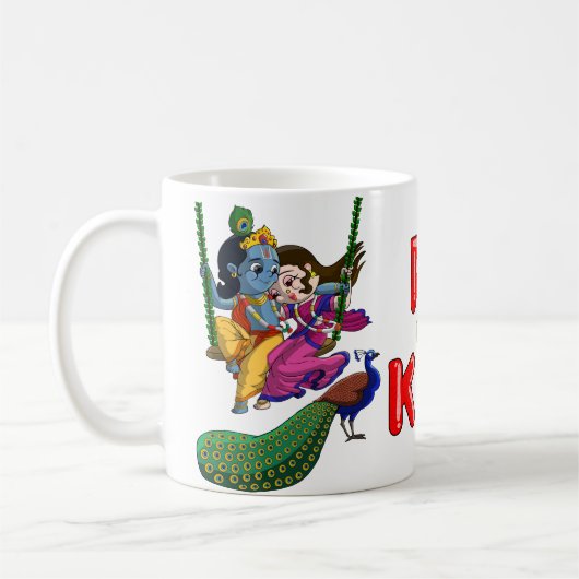 Radha Krishna Kaffeetasse (Links)