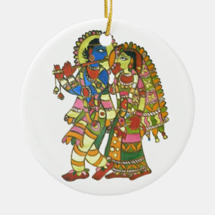 Radha Krishna Keramikornament