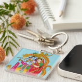 Radha Krishna Keyring Schlüsselanhänger (Vorderseite rechts)