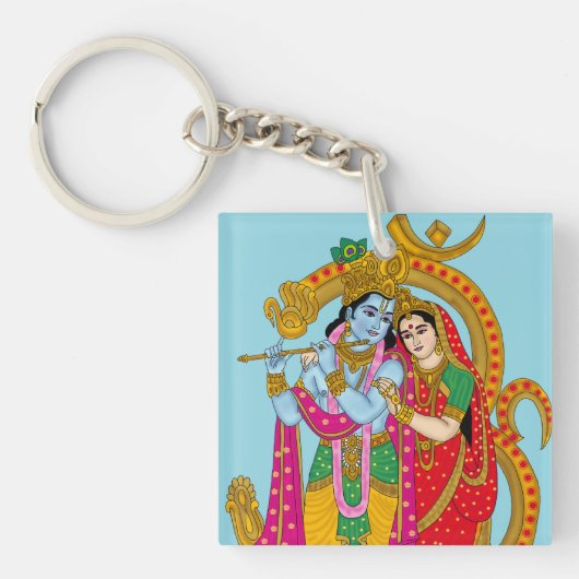 Radha Krishna Keyring Schlüsselanhänger (Vorderseite)