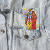 Radha Krishna Knopf Button (Insitu)