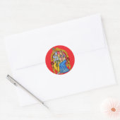 Radha Krishna Knopf Runder Aufkleber (Umschlag)