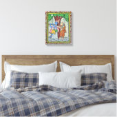 Radha Krishna Liebe Tribal Indian Pattachitra Art Leinwanddruck (Insitu (Schlafzimmer))