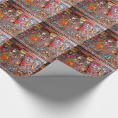 RADHA-KRISHNA MADHUBANI ALTE INDISCHE KUNST-ART GESCHENKPAPIER (Ecke)