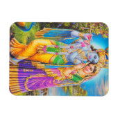 Radha Krishna mit Flute Hare Krishna Magnet (Horizontal)