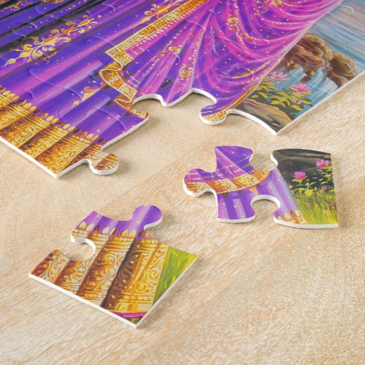 Radha Krishna mit Flute Hare Krishna Puzzle (Seite)