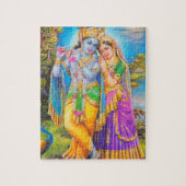 Radha Krishna mit Flute Hare Krishna Puzzle (Vertikal)