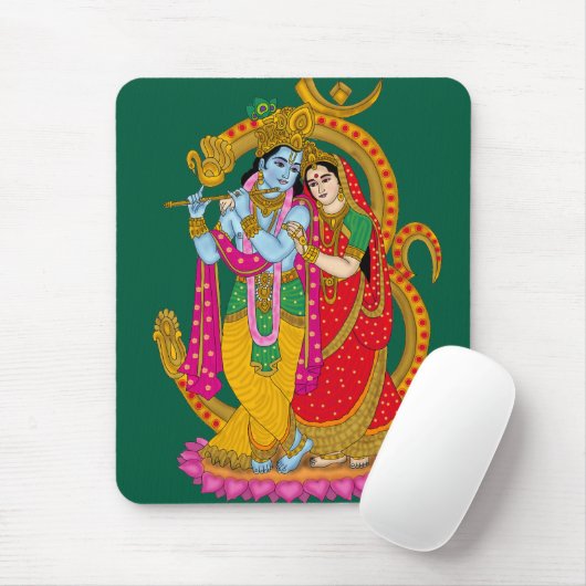 Radha Krishna Mouse Pad Mousepad (Mit Mouse)