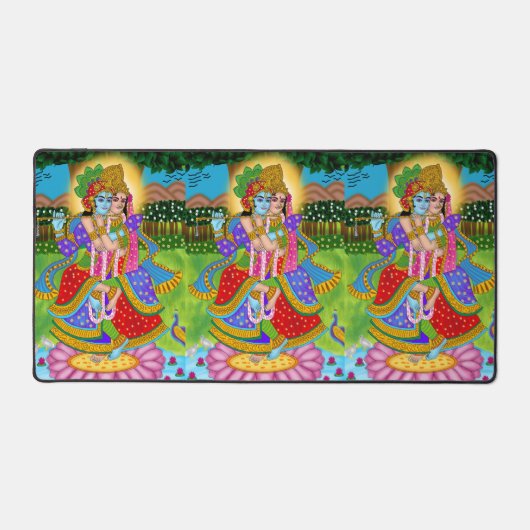 Radha Krishna Mouse Pad Schreibtischunterlage (Vorderseite)