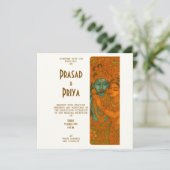 Radha Krishna Mural painting Indian Hindu Save The Date (Stehend Vorderseite)