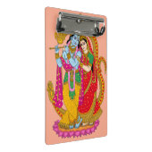 Radha Krishna Notebook Mini Klemmbrett (Schrägansicht)
