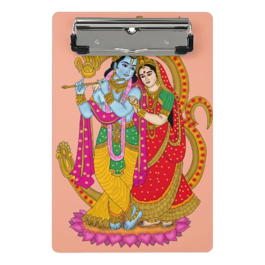 Radha Krishna Notebook Mini Klemmbrett (Vorderseite)