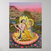 Radha Krishna on Lotus Poster (Vorne)