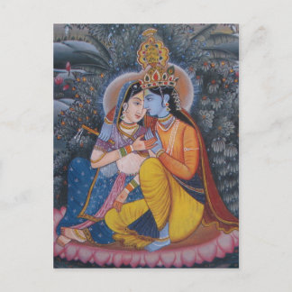 Radha Krishna Postcard Postkarte