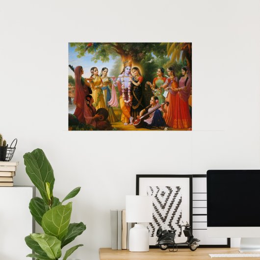 Radha-Krishna Poster (Heimbüro)