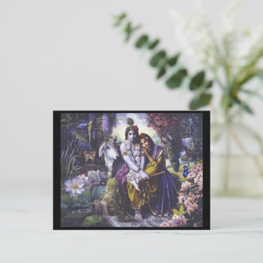 Radha Krishna Postkarten (Stehend Vorderseite)