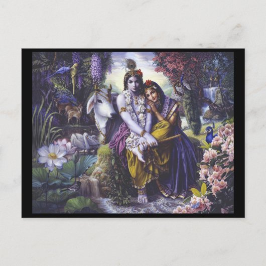 Radha Krishna Postkarten (Vorderseite)