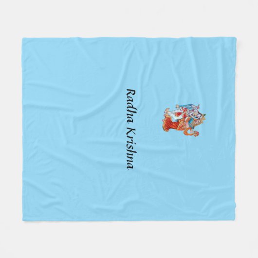 Radha Krishna Printed Blanket Fleecedecke (Vorderseite (Horizontal))