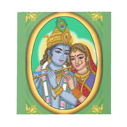 Radha Krishna Schreibwaren Notizblock (Vorderseite)