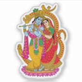 Radha Krishna Sticker (Vorderseite)