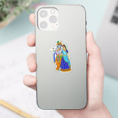 Radha Krishna Sticker (Telefon)
