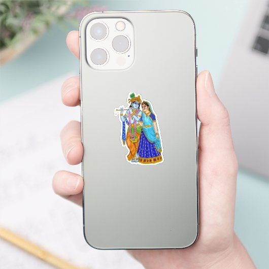 Radha Krishna Sticker (Telefon)