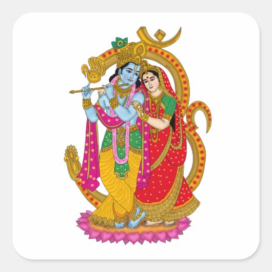 Radha Krishna Sticker (Vorderseite)