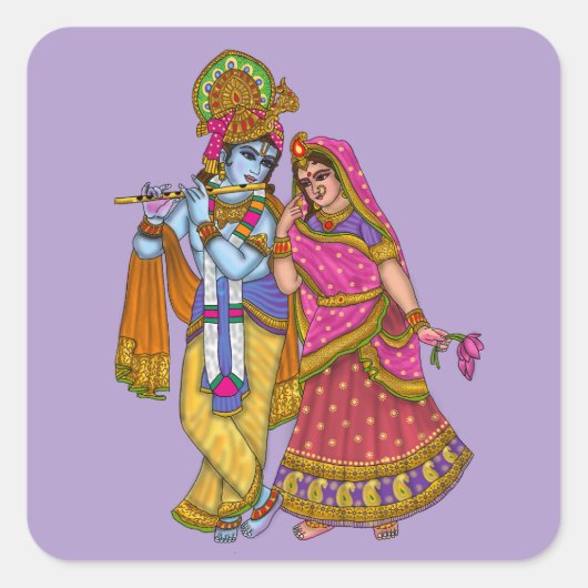 Radha Krishna Sticker (Vorderseite)